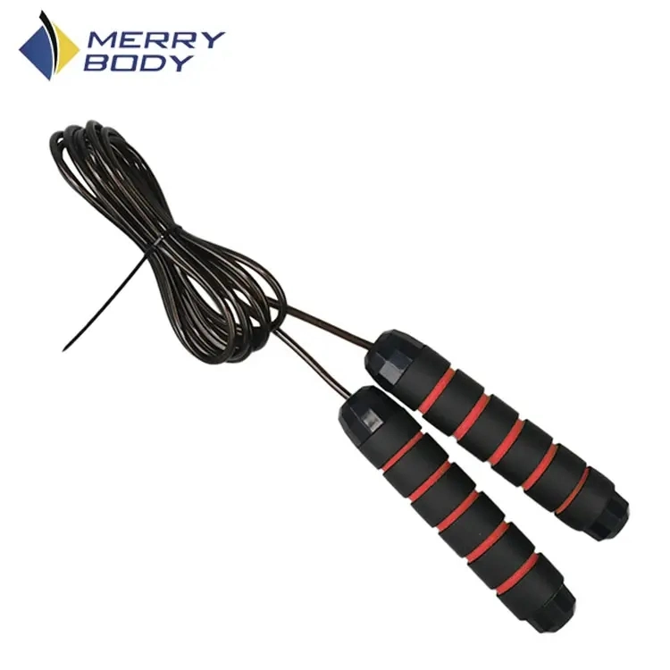 Fitness Workout Weighted Handle PVC Coated Steel Wire Adjustable Speed Skipping Rope Jump Rope