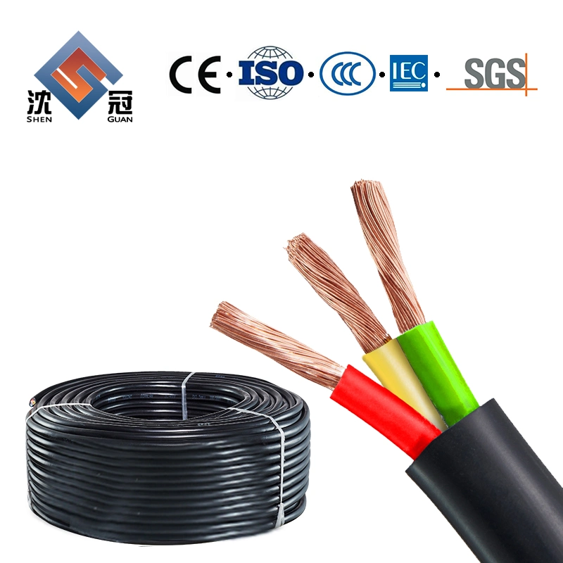 Shenguan High Quality Copper Conductor 10mm 16mm 25mm Electric Flex PVC Coated Hook-up Wire Cable Electric Cable Wiring Cable