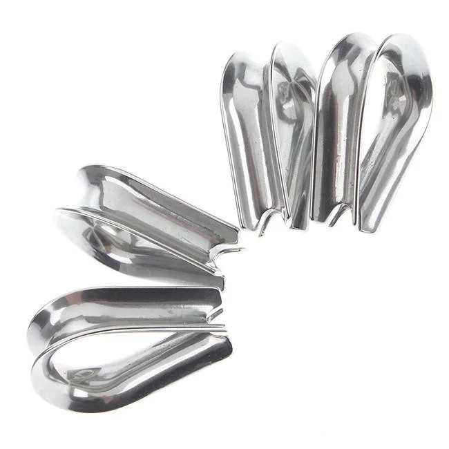 M2-M32 DIN 6899b Stainless Steel 304 Heart Shaped Cable Rigging Crimping Wire Rope Thimble