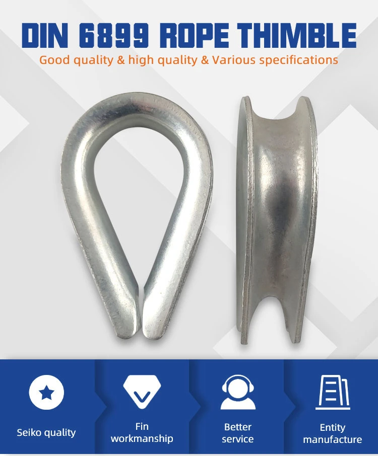 Wire Rope Thimble Metal and Stainless Steel Thimble DIN6899