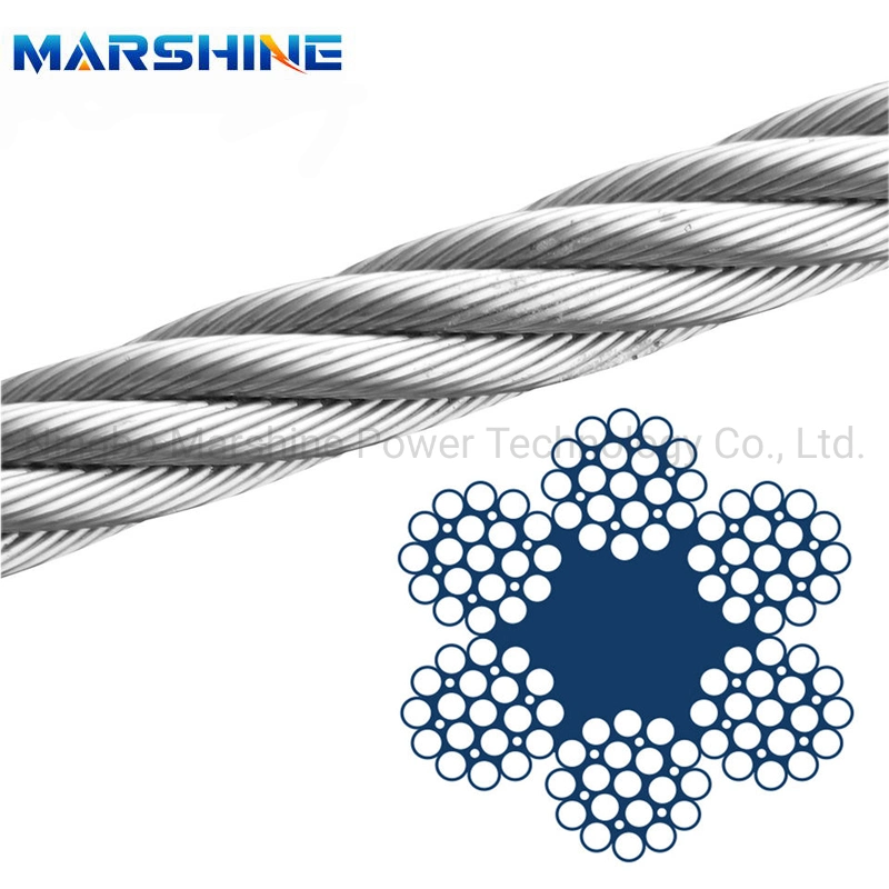 6X19+Iwrc 8.3mm Hot DIP Galvanized Steel Wire Rope for Suspended Lifting Platform