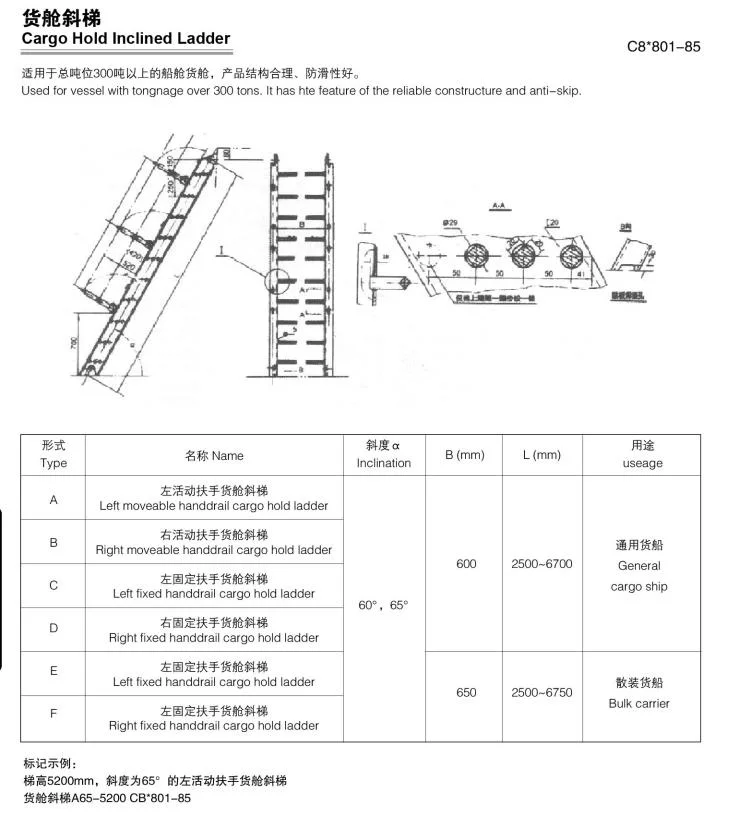 Marine/Ship Accessories Folding Marine Rope Embarkation and Ship Pilot Ladder