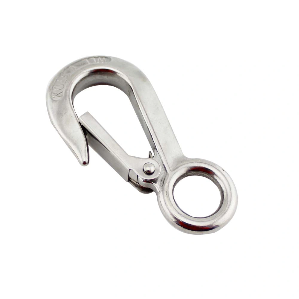 Newest Sale Stainless Steel Large Round Eye Crane Hooks Cargo Hook Hardware Fitting for Wire Rope