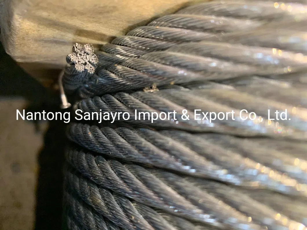 Hot DIP Galvanized Steel Wire Rope Aircraft 6X19+FC Iws Iwrc Galvanized Wire