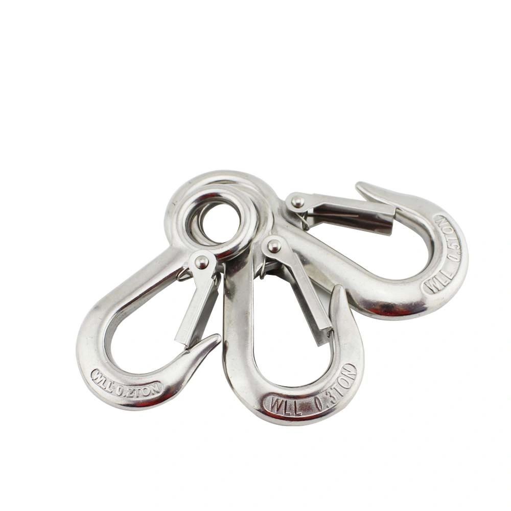 Newest Sale Stainless Steel Large Round Eye Crane Hooks Cargo Hook Hardware Fitting for Wire Rope