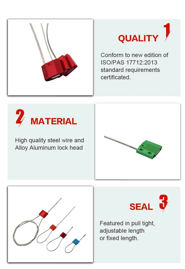 High-Quality One-Time Use Metal Twist Cable Seal Double Locks for Logistics Safety