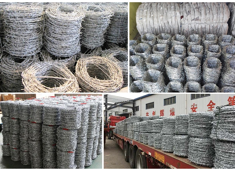 Factory Direct Sales Farm Cheap Price 1.8mm 2mm 200m 500m Protecting Mesh Prison Twist Iron PVC Coated Double Hot Dipped Galvanized Barbed Wire