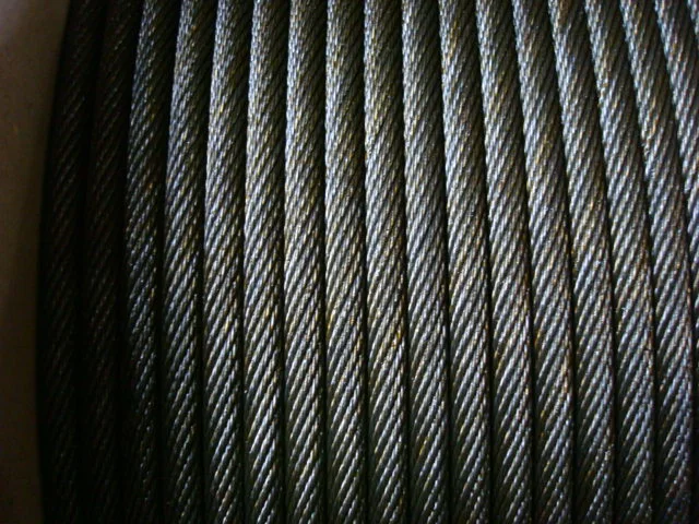 Ungalvanized Steel Wire Rope, Black Oil C Type 6X19s+Iwrc 1000m
