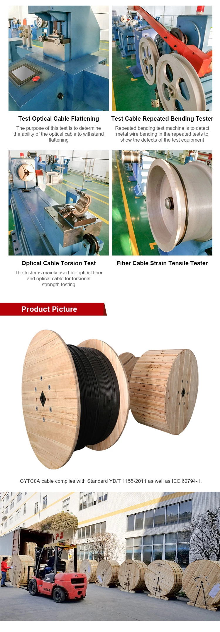 48 Core Aerial Duct Optical Fiber Cable with Steel Wire Messager