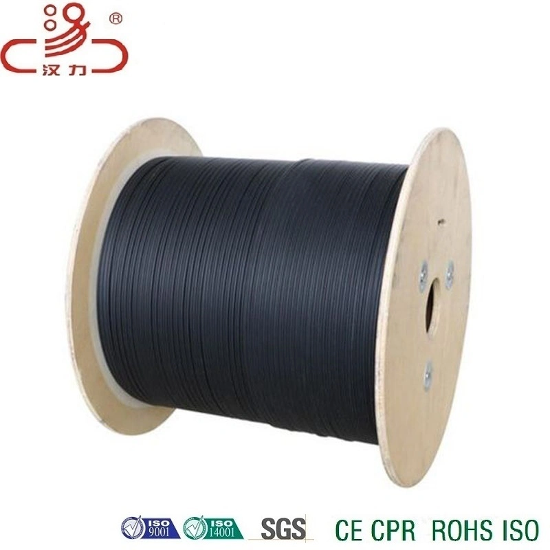 FTTH G657A1/G657A2 2 Core Steel Wire Optical Fiber Cable
