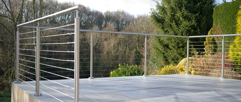 Stainless Steel Cable Railing Wire Rope Balustrade Design