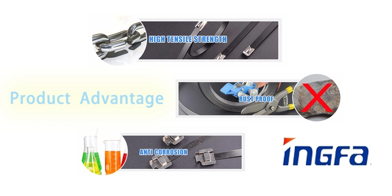 D Type Stainless Steel Polyester Coated Cable Tie for Bundling Wires