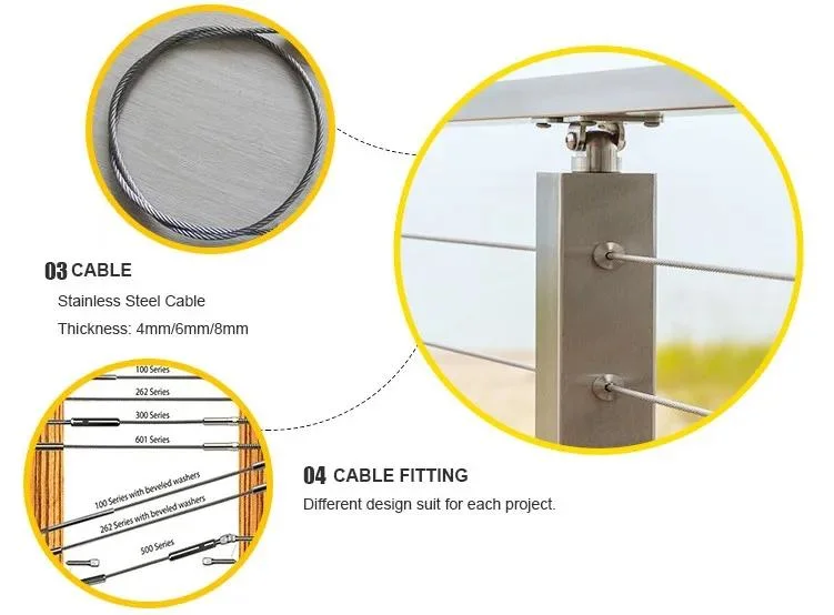 Cable Railing Stainless Steel Deck Taka Stainless Steel Wire Rope Swage Black Post Cable Railing