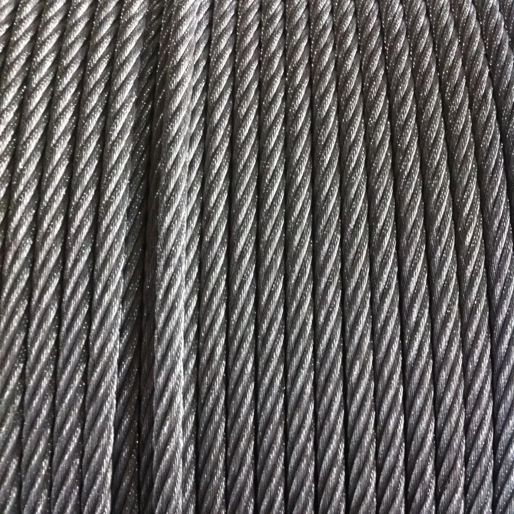 7X19 Steel Wire Rope Electric Galvanized 6*19+FC Steel Cable Bright Zinc Light Surface