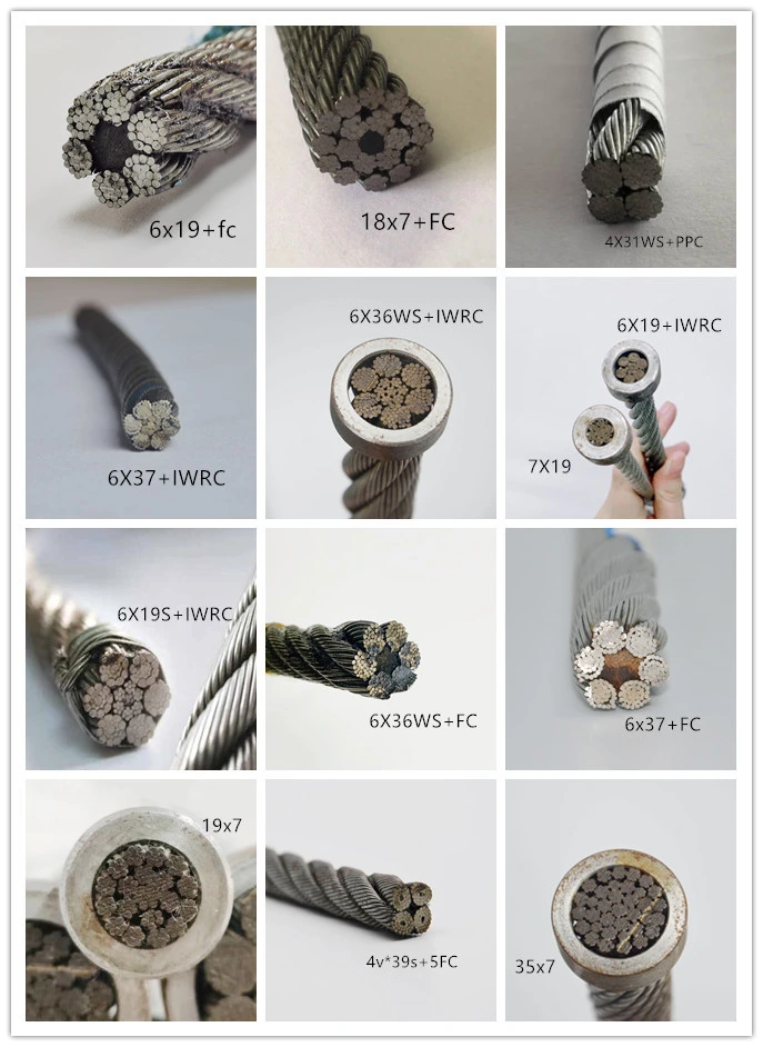 Different Types Ungalvanized and Galvanized Steel Cable Wire Rope