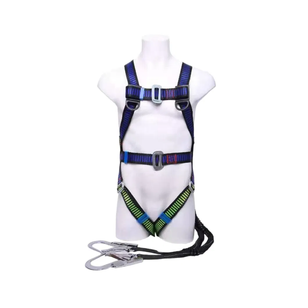 Full Body Polyester Insulated Chromed Steel Hook Elastic Rope Harness