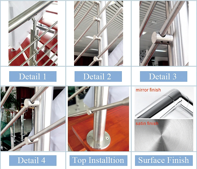 Stainless Steel Railing Rod Stair Handrail Price India Wire Rope Railing Balustrade