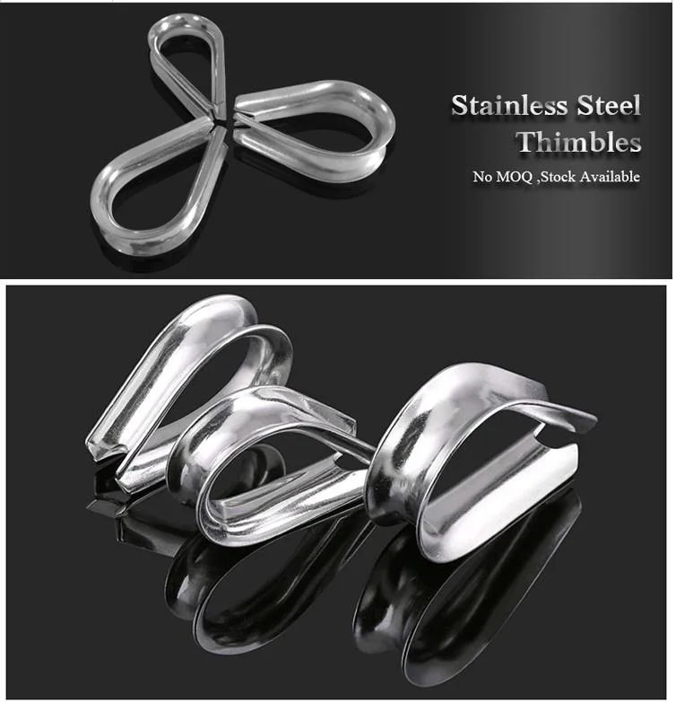 Grade 304 and 316 Stainless Steel Wire Rope Thimbles Manufacturer