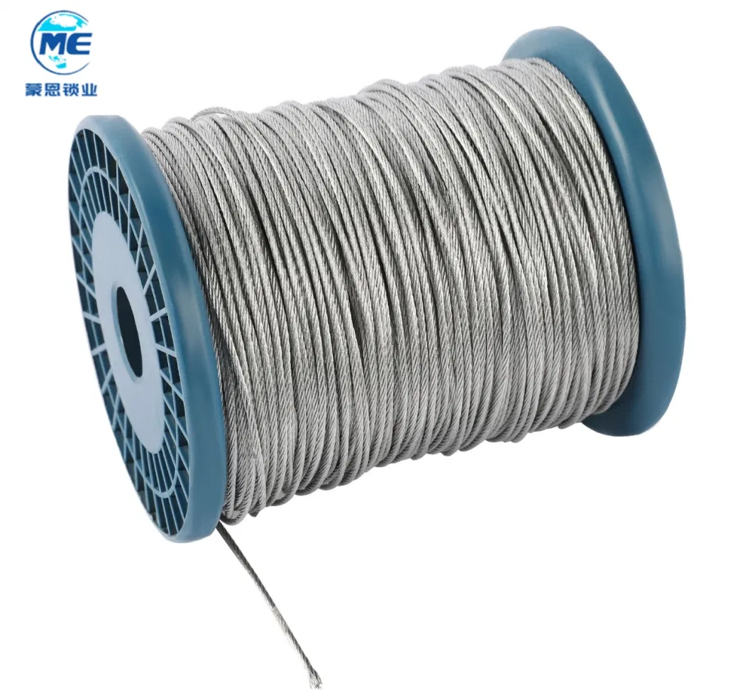 China Manufacturers Stainless Steel Wire Rope 1X7 7X7 7X19
