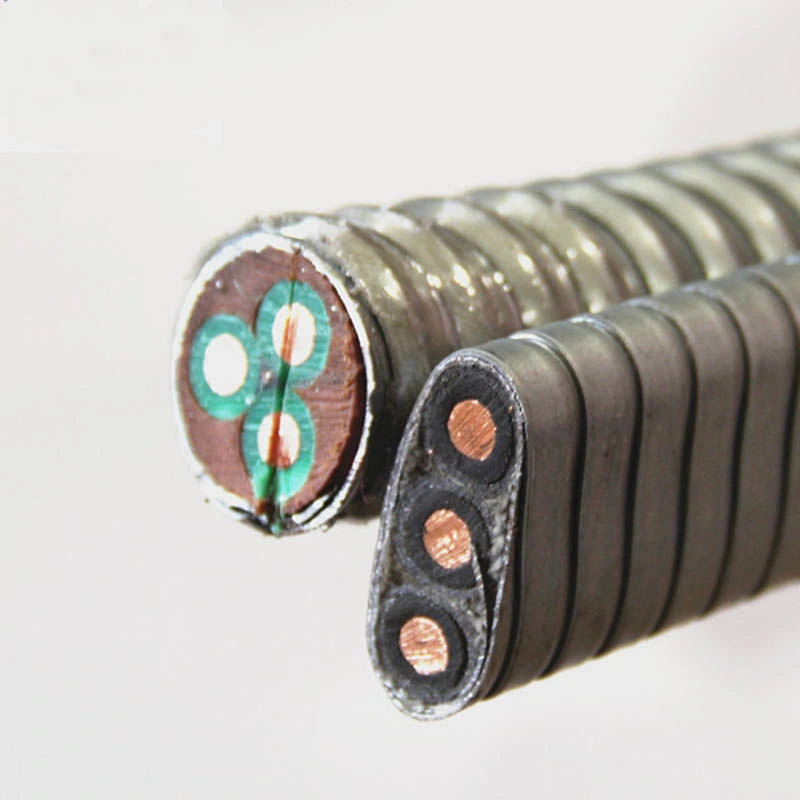 IEEE Standard Esp Cable for Oil Well Esp Electric Submersible Pump 5kv Epr Ins Lead Sheath Galvanized Steel Armor