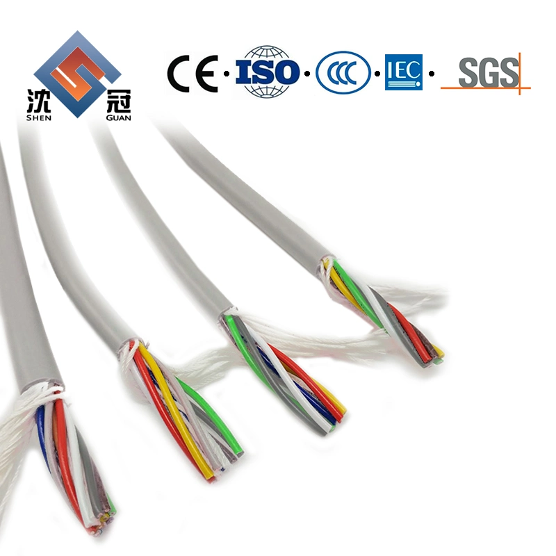 Shenguan Wholesale 1*19 7*7 Auto Control Cable Galvanized Inner Steel Rope Electric Control XLPE Cable Electrical PVC Rubber Copper ABC Insulate