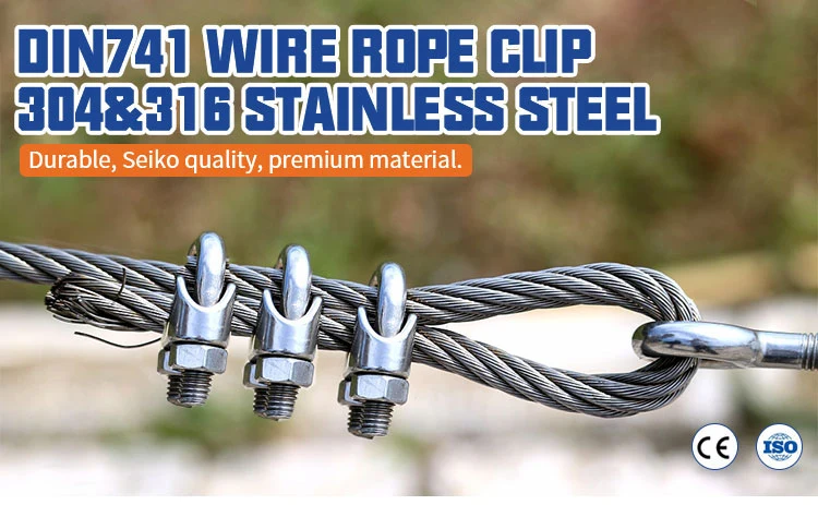 Cheap Stainless Steel Rigging Hardware DIN741 Wire Rope Clips