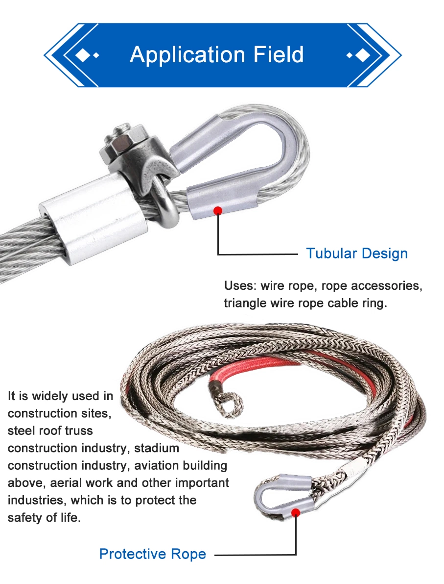 Stainless Steel 316 Wire Rope Tube Thimble 10mm