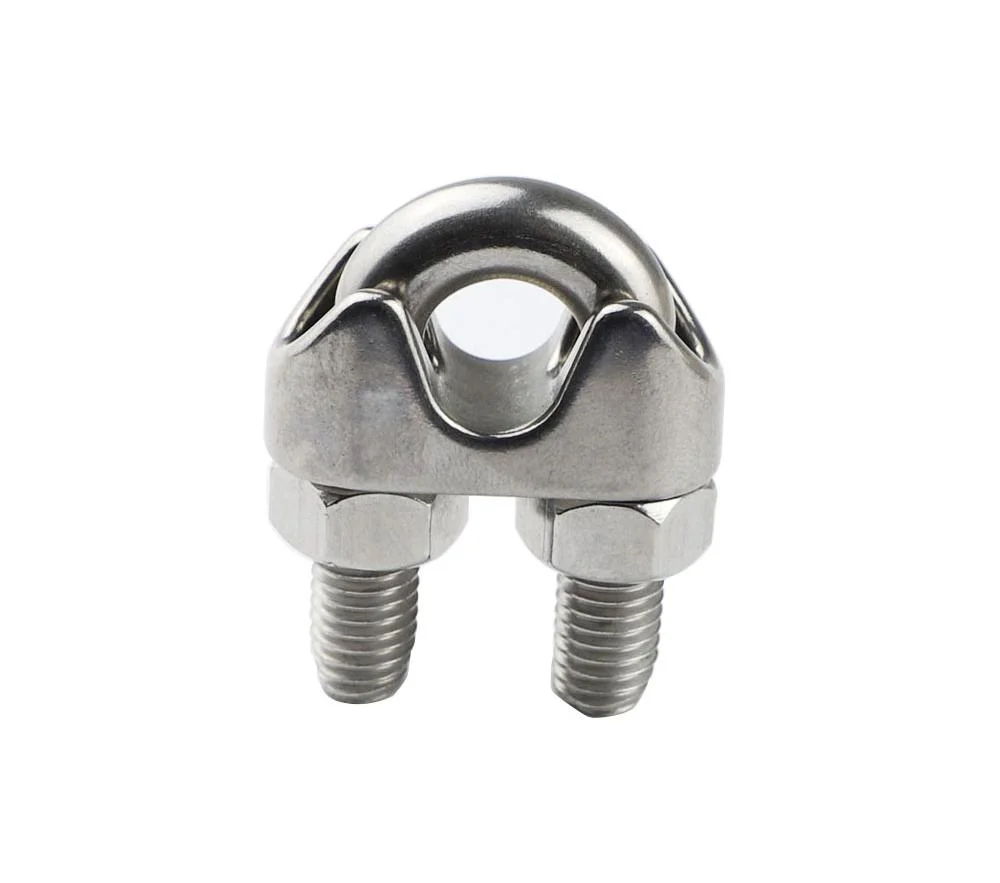 Manufacturer Customized Precision Manufactured High Polished Stainless Steel Cable Fittings Accessory Precision Casting DIN741 Wire Rope Clips