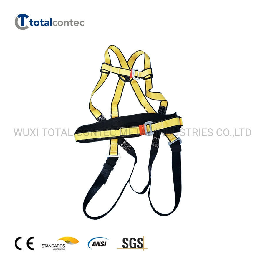 Certified CE Standard Full Body Safety Harness with Lanyard Rope