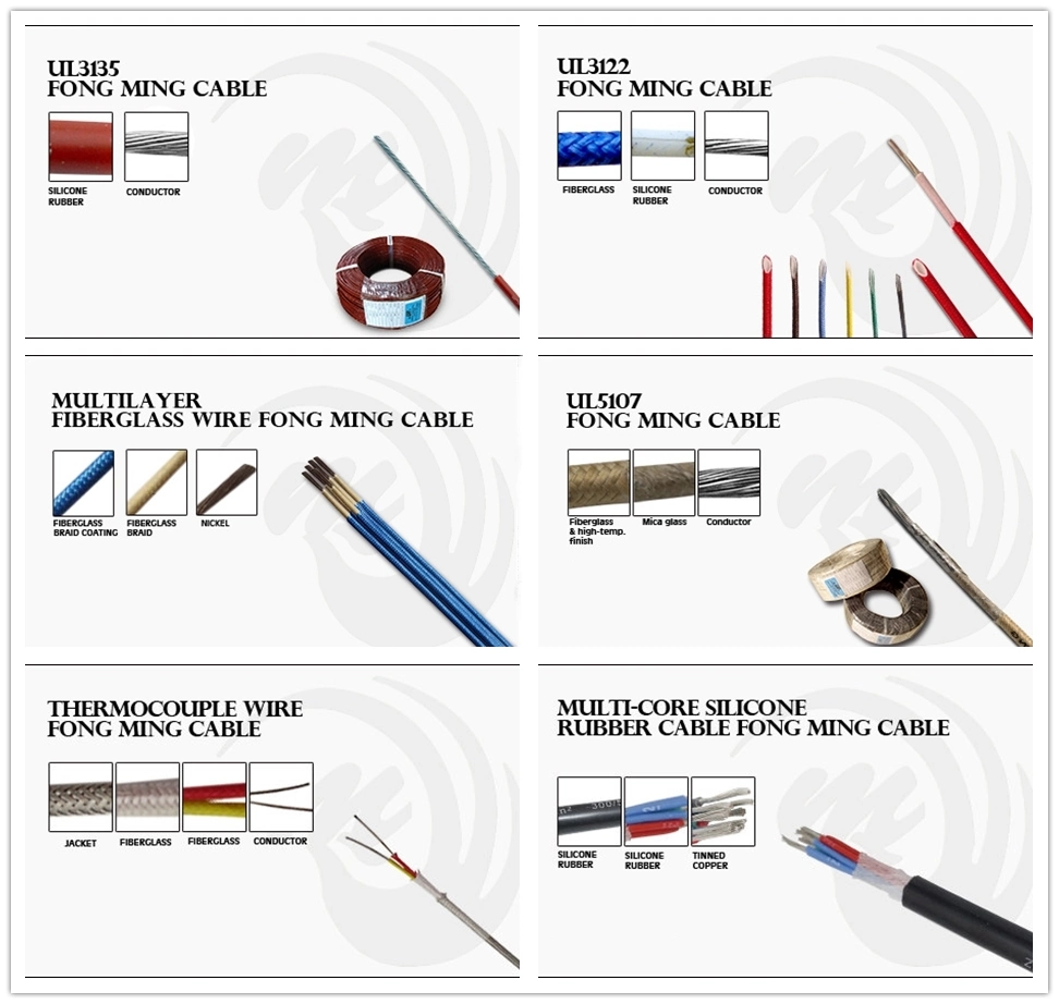 Factory Price 450dge. C High Temperature Fiberglass Stainless Steel Shield 5 Core Cable