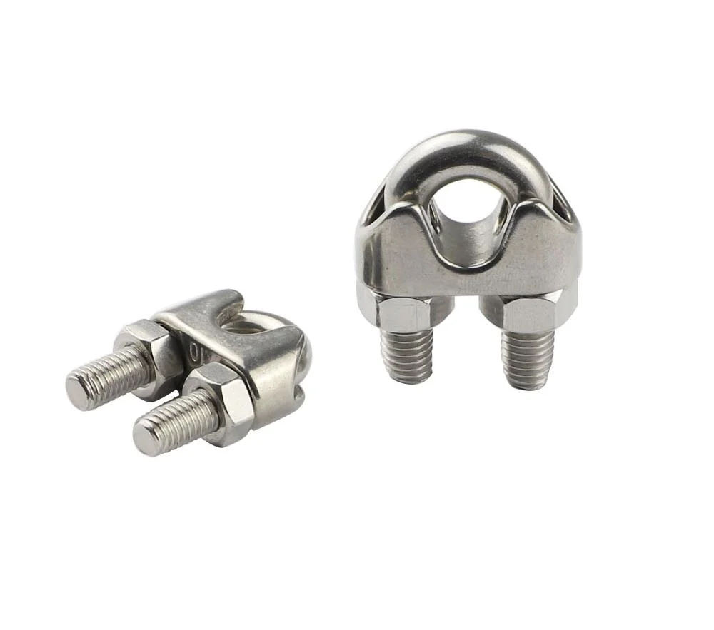 Manufacturer Customized Precision Manufactured High Polished Stainless Steel Cable Fittings Accessory Precision Casting DIN741 Wire Rope Clips