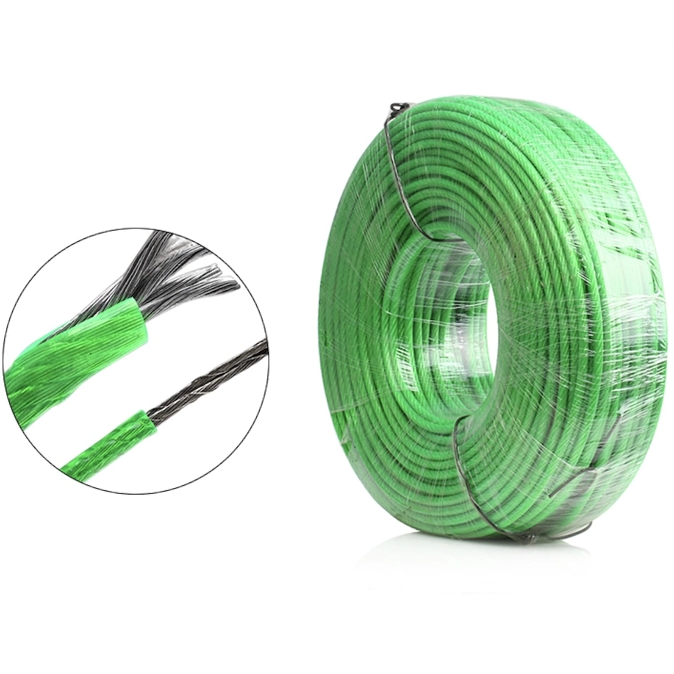 Coated PVC Nylon Steel Cable Crane Plastic Coated Galvanized Stainless Steel Wire Rope