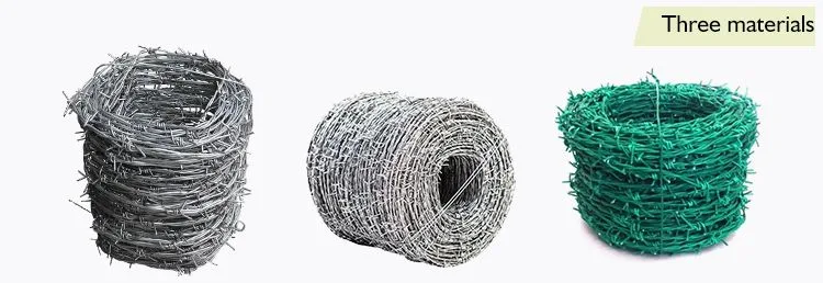 Factory Direct Sales Farm Cheap Price 1.8mm 2mm 200m 500m Protecting Mesh Prison Twist Iron PVC Coated Double Hot Dipped Galvanized Barbed Wire