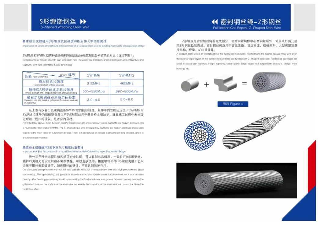 Professional Customized Stainless Steel Z-Shaped Wire Rope