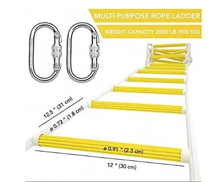 High Strength Fire Emergency Escape Portable Rope Ladder for Kids