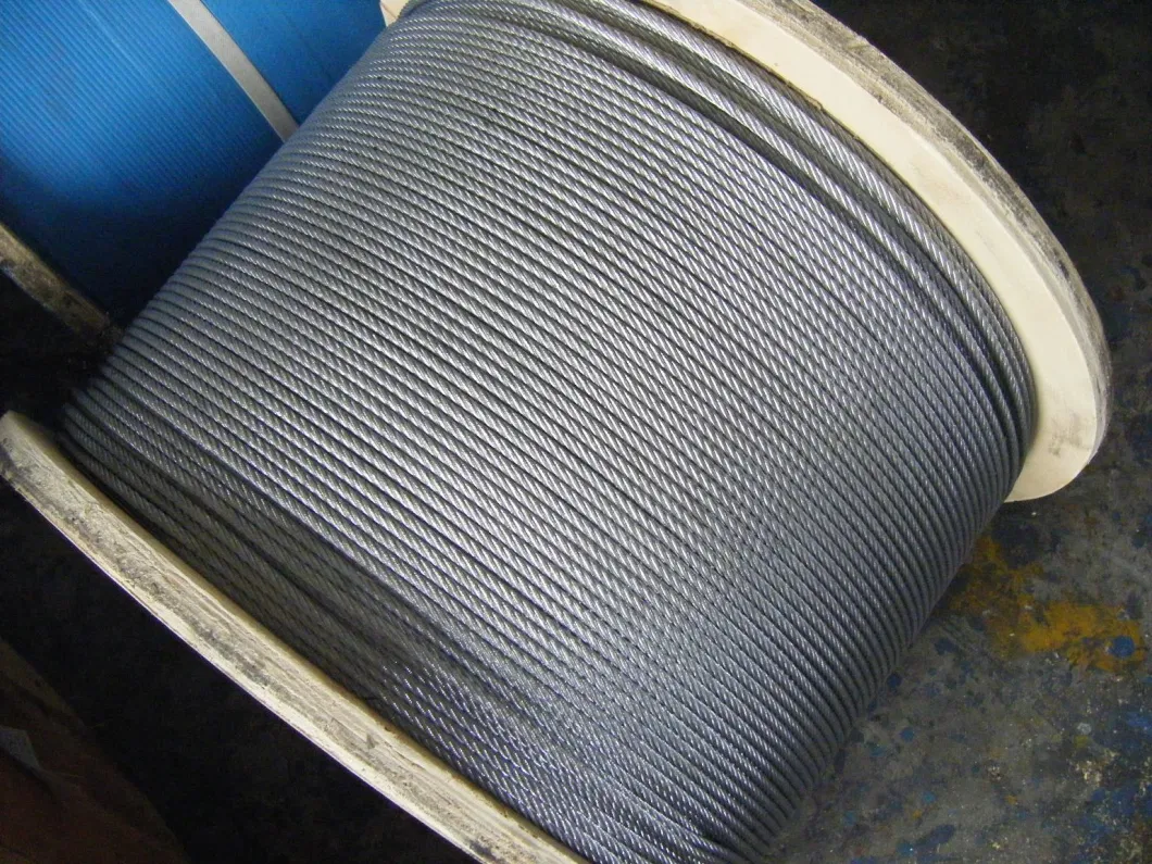 The Least Susceptible to Wear Sturdy Design Very Strong Electric Lifting Coarse Hot Dipped Galvanized Stainless Steel Wire Rope with a Strength 6*7+FC Near Me