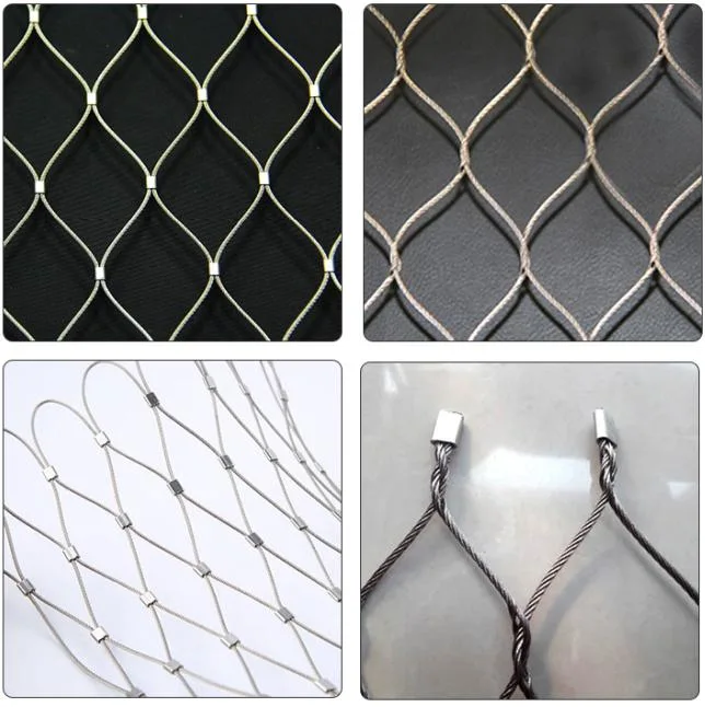 Flexible Cable Netting Stainless Steel Wire Rope Mesh Balustrade Net Railing Protective Rope Mesh