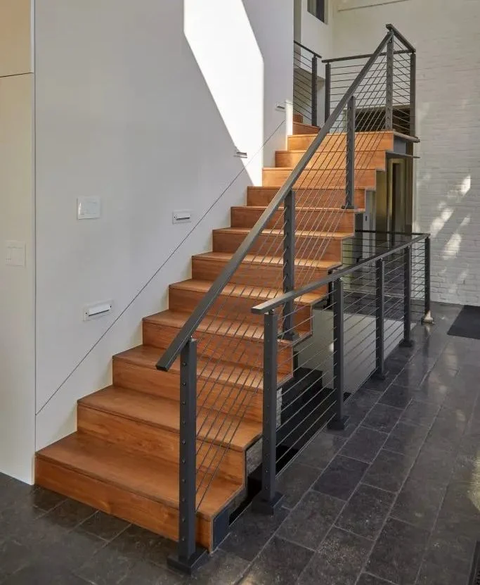 Easy Install Vertical Wire Balustrade Handrail Systems Stair Balcony Stainless Steel Wire Rope Cable Railing