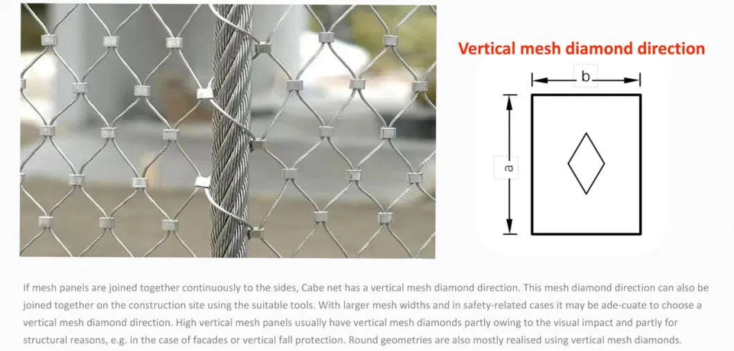 Flexible Handrail Fences Balcony Mesh Stainless Steel Wire Rope Mesh