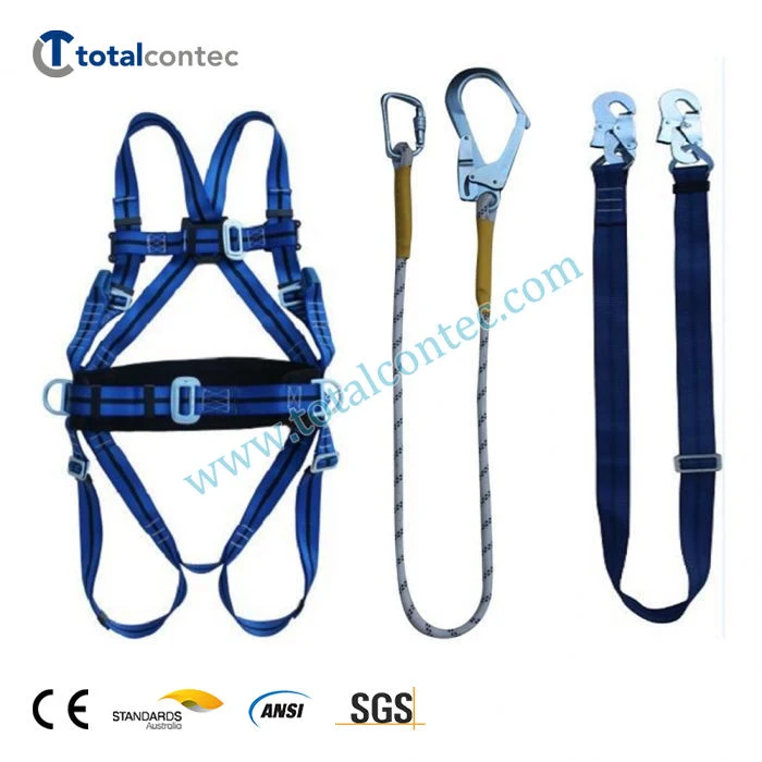 Excellent Quality CE Standard Full Body Safety Products Safety Harness with Lanyard/Lifeline Rope
