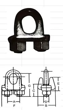 Drop Forged Us Type Wire Rope Clip Hot DIP Galvanized Cable Clamp