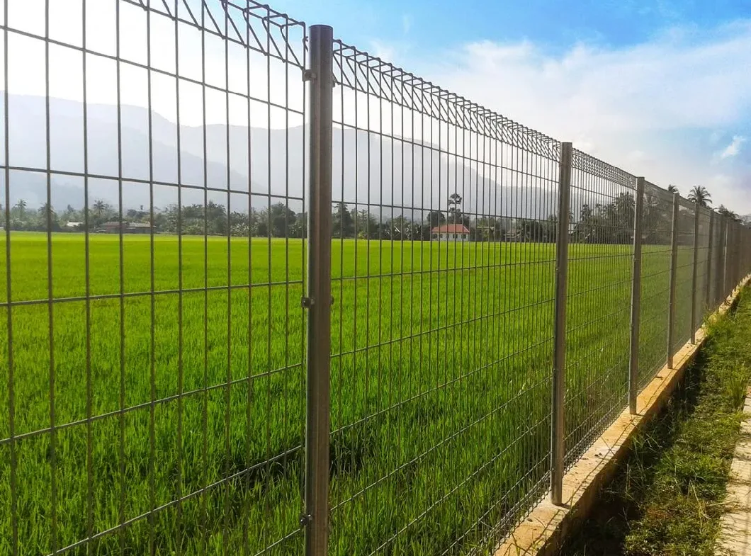 Safety Powder Coated Mesh Brc Fence Roll Top Triangle Brc Metal Fence Bending Steel Fencing Brc Roll Top Welded Wire