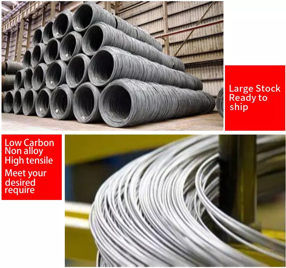 High Tensile Strength Low Carbon Hot Binding Stainless Guy Stay Wire Rope Ground Cable Roll Galvanized Steel Wire