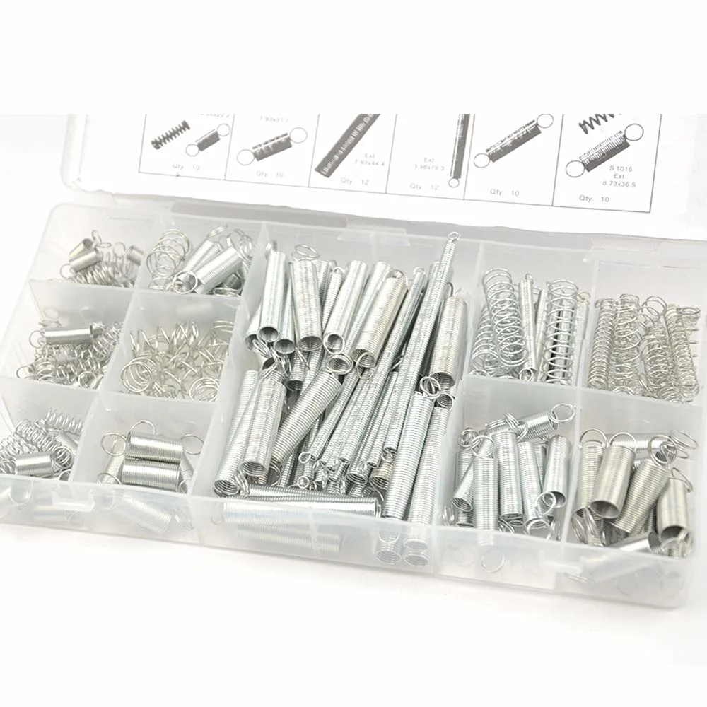 Steel Coil Spring Wire Extension and Compression Tool Assortment Kit