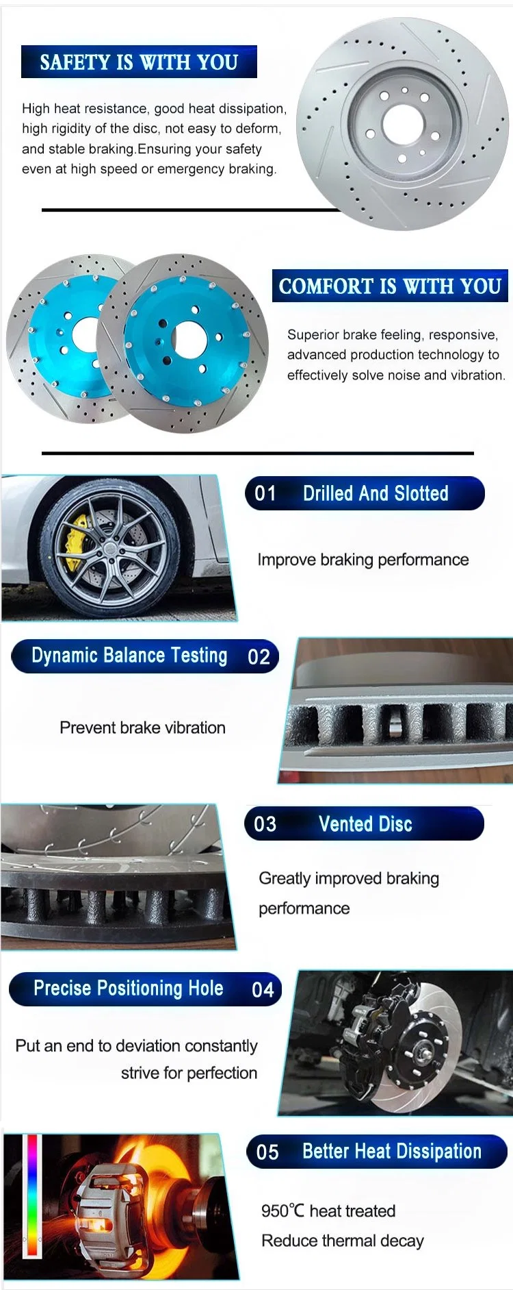 Auto Parts Motorcycle Replacing Front Wheel Disc Brake for Hyundai Lantra OEM 517122D300