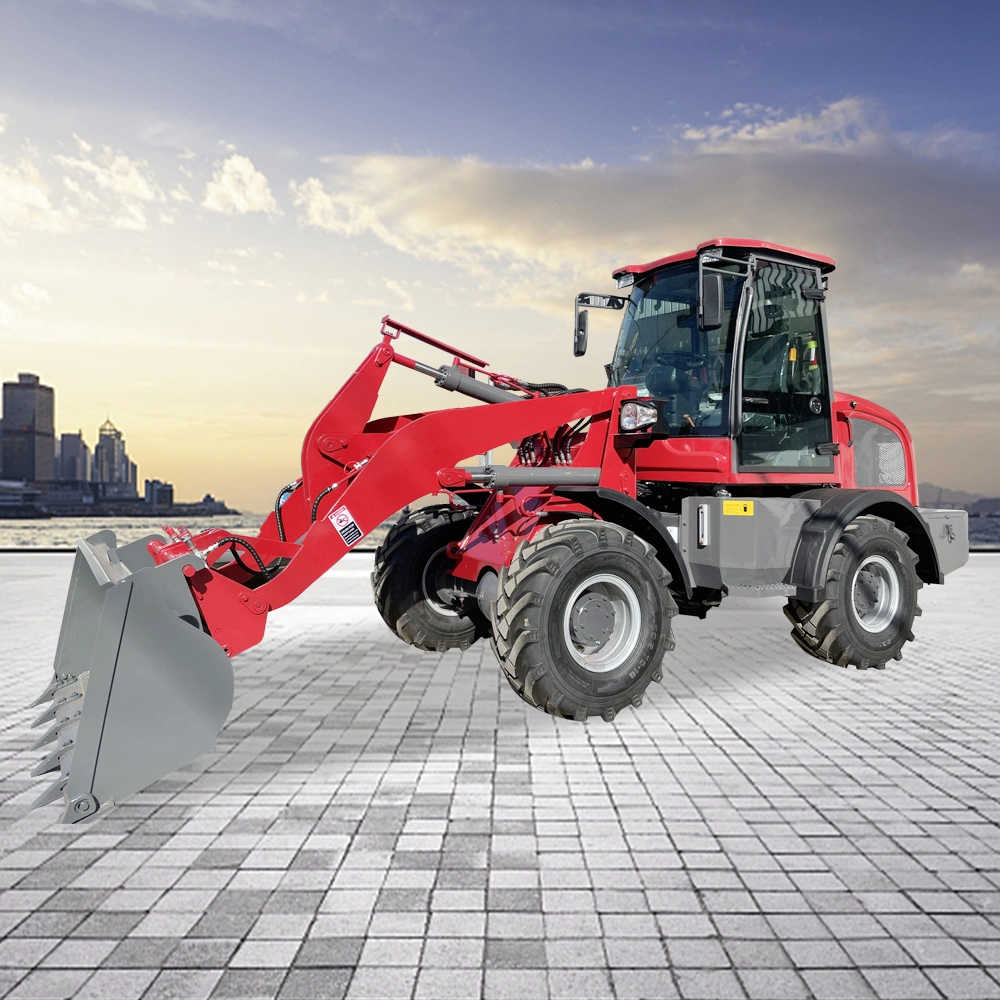 Versatile/Durable Small Wheel Mini Loader with Hydraulic Fork/Four in One Bucket/Grass Grab Fork/Cummins/Kubota Engine