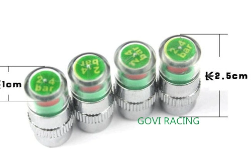 4PCS/Set Tire Air Alert Valve Caps with Plastic Core Copper Core