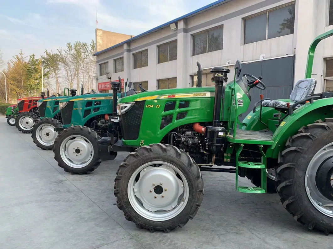 China 20 Years Factory Directly Supply 604 60 HP Garden Lawn Wheel 4WD Farm Use Tractors for Sale with Cab