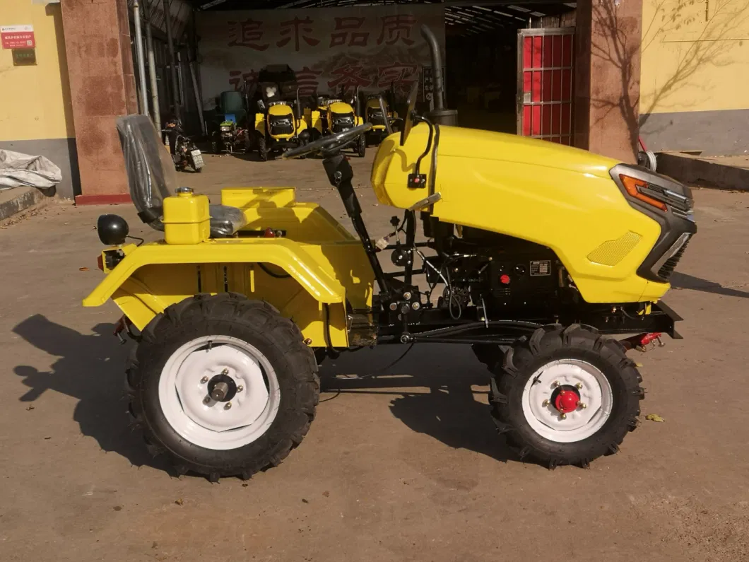 12HP 15HP 18HP 20HP Mini Small 4wheel 4WD Rotary Tiller Disc Plough New Used Minimum China Agriculture Farm Wheel Garden Walking Hand Tractor