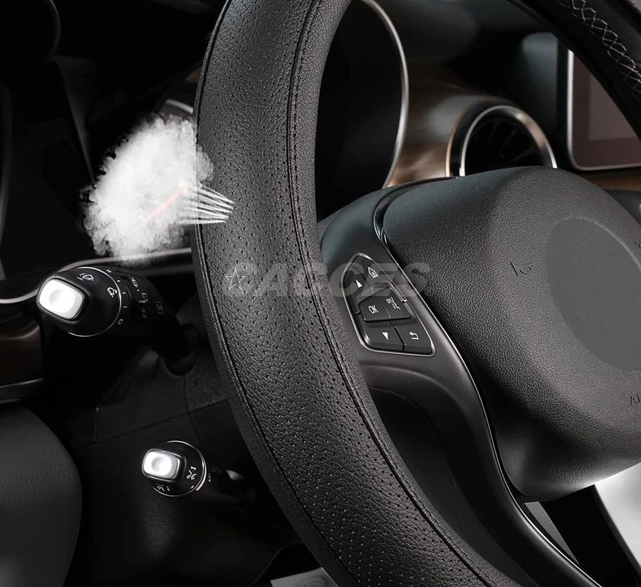 Microfiber Leather Steering Wheel Cover OE Size for Toyota,Bwm,MB,Audi,VW,Porsche,Peugeot,Citroen,Honda,Nissan,Lexus,Volvo,Renault,FIAT,Opel,Model S/M/L/XL/XXL